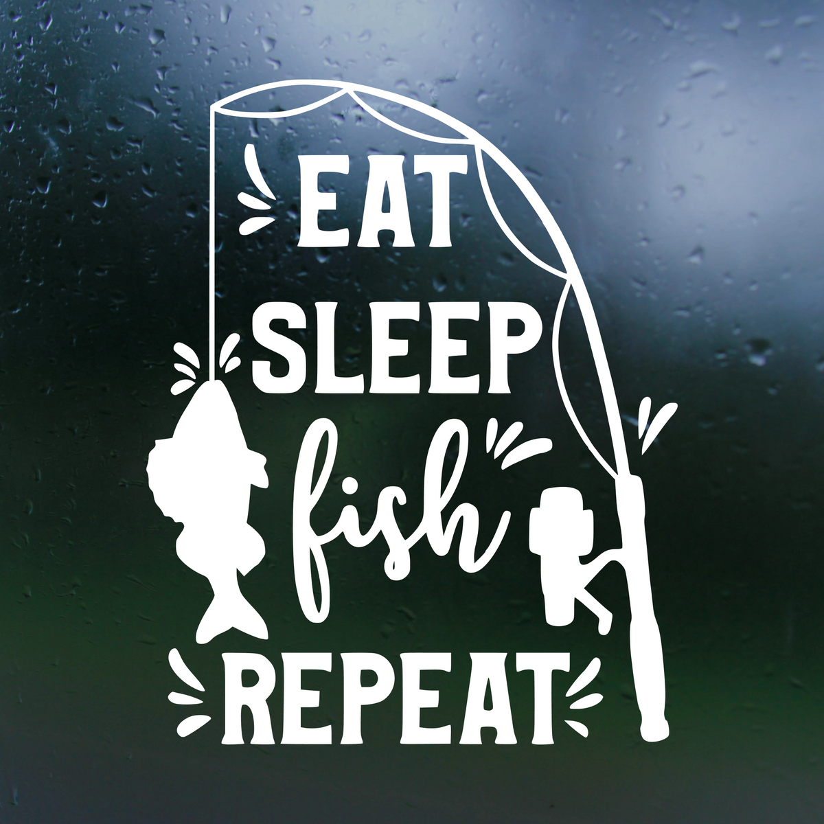 Dye Cut Vinyl Wishing I Was Fishing Dye Cut Decal – Get Decaled