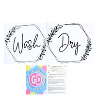 Geometric Wreath Washer & Dryer Decal Pack