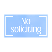 Die Cut Vinyl "No Soliciting" Line Art Foliage Decal Sticker