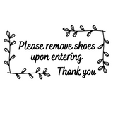 Die Cut Vinyl Outdoor "Please Remove Shoes Upon Entering" Decal