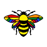 Pride Inspired Bee Vinyl Sticker Decal