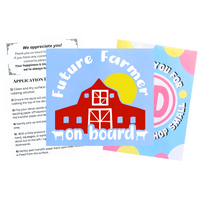 Custom Designed Die Cut Vinyl "Future Farmer On Board" Decal - Car / Truck Decal