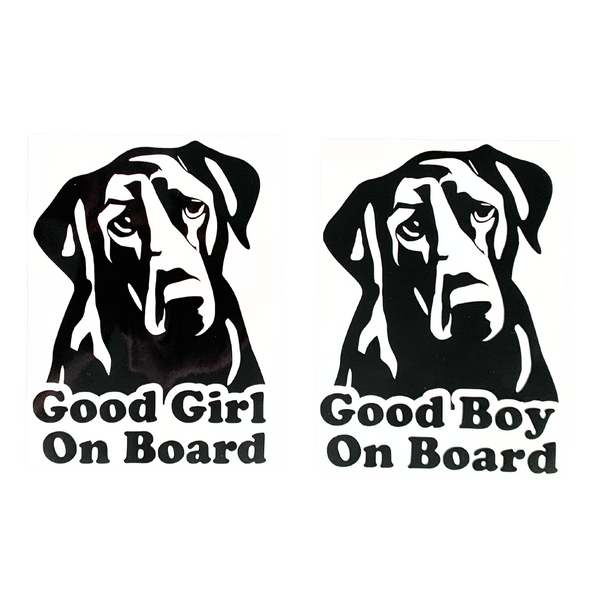 Die Cut Vinyl "Good Girl / Boy On Board" Dog Window / Vehicle Decal