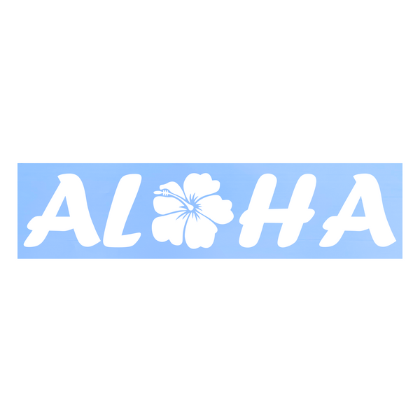 Die Cut Vinyl Aloha Flower Car / Truck Decal