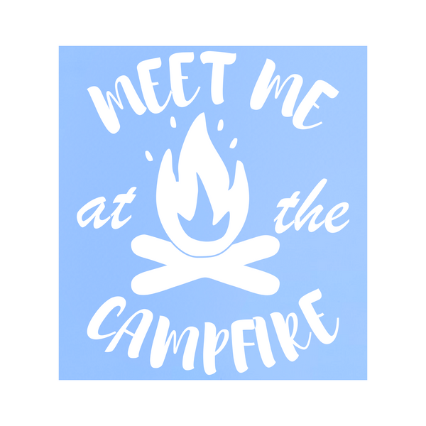 Die Cut Vinyl Meet Me At The Campfire Decal - Trailer Decal, Camper Decal