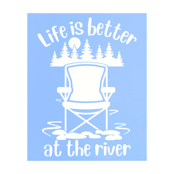 Die Cut Vinyl "Life Is Better By The River" Decal - Window Decal, Vehicle Decal, Camper Decal