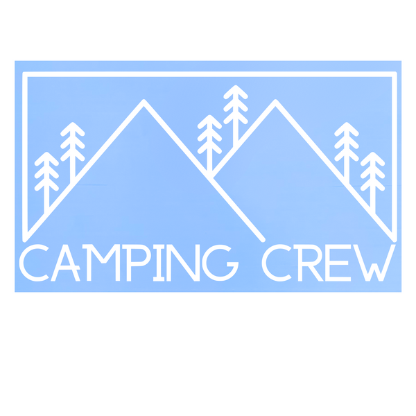 Die Cut Vinyl Camping Crew Decal - Camper Decal, Truck Decal, Window Decal