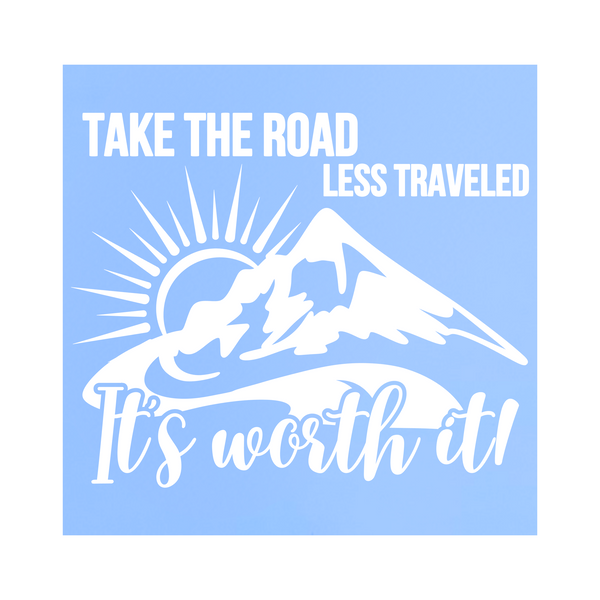 Take The Road Less Traveled Camping Decal for Car, Truck, RV, Windshield & More