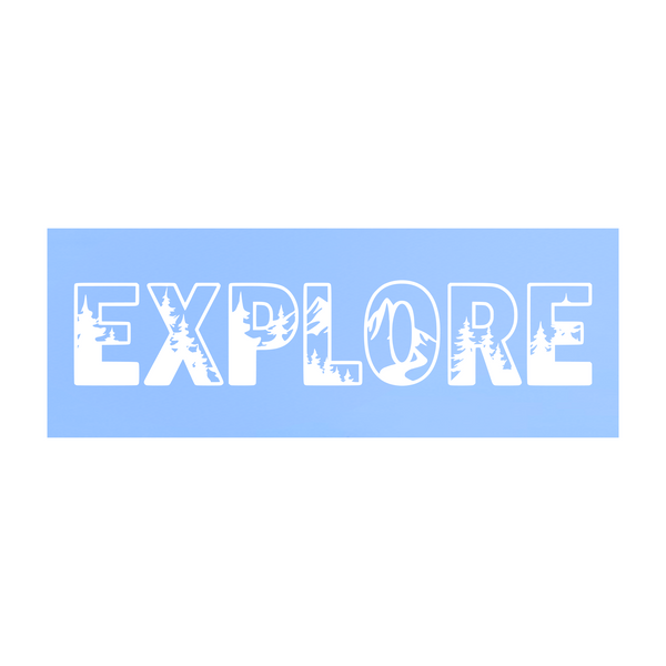 Custom Die Cut Vinyl Explore Decal -Vehicle Decal, Window Decal, Camper Decal