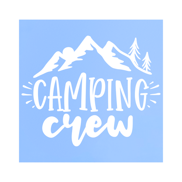 Die Cut Vinyl "Camping Crew" Decal - Car Decal, Truck Decal, Camper Decal