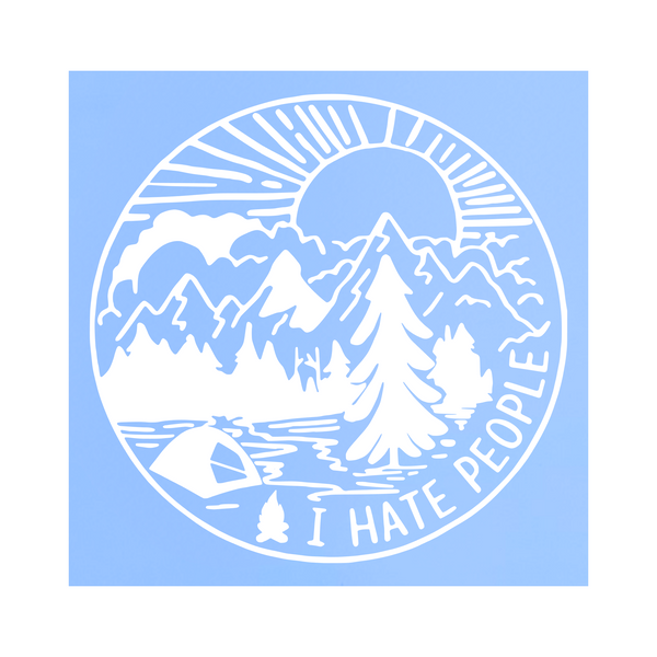 Die Cut "I Hate People" Outdoor Decal For Vehicles, Campers, Windows