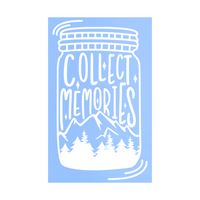 Die Cut Vinyl - Collect Memories Decal - Trailer Decal, Camper Decal, Vehicle Decal