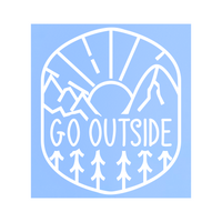 Go Outside Die Cut Vinyl  Decal - Vehicle Decal, Window Decal, Camper Decal