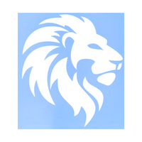 Die Cut Vinyl Lion Head Car Decal - Vehicle / Window Decal