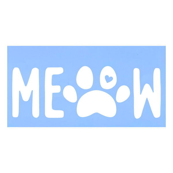 Die Cut Vinyl Meow Cat Lover Decal - Vehicle / Window Decal