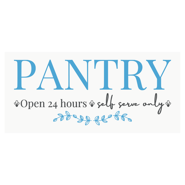 Die Cut Vinyl Pantry Door / Wall Decal - Kitchen Decor