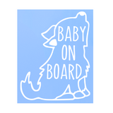 Die Cut Vinyl Baby Wolf "Baby On Board" Decal - Car Decal, Truck Decal, Laptop Decal