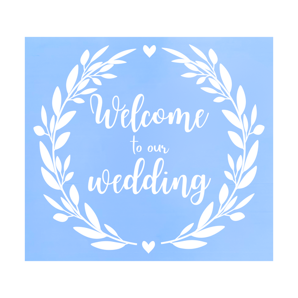 Die Cut Vinyl "Welcome to our wedding" Decal - Waterproof Vinyl Decal