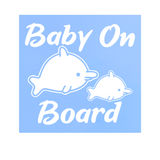 Die Cut Vinyl Dolphin Baby On Board Decal