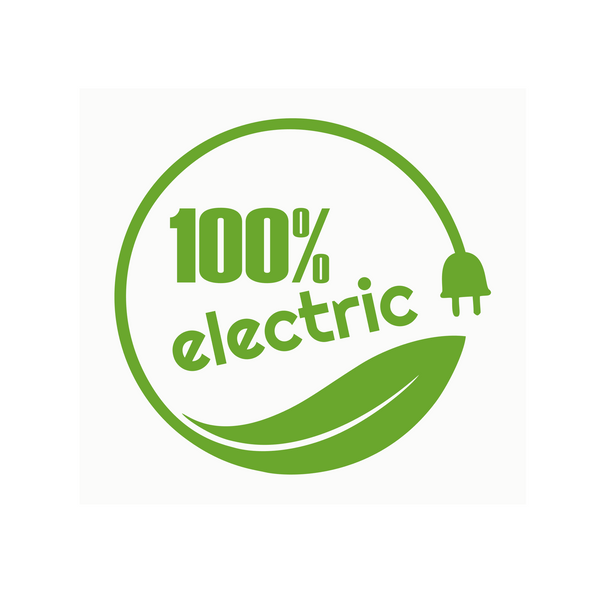 Die Cut Vinyl 100% Electric Leaf - Car Decal