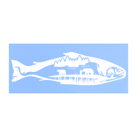 Die Cut Vinyl Salmon Scene Decal - Car Decal, Truck Decal, Camper Decal