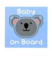 Die Cut Vinyl Koala Baby On Board Car Decal