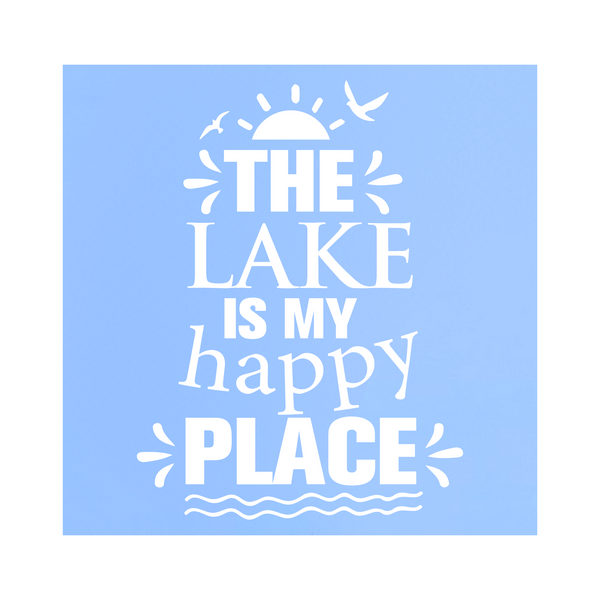 Die Cut Vinyl "The Lake Is My Happy Place" Decal