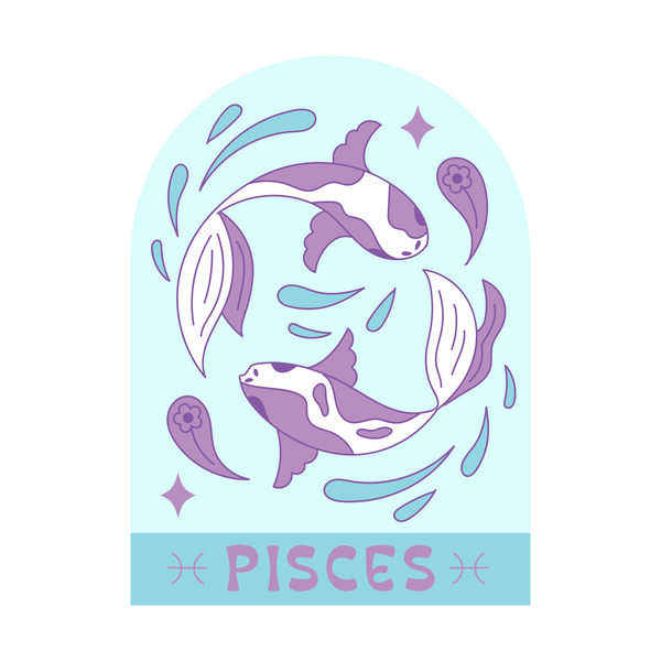 Vinyl Pisces Zodiac Sign Sticker Decal - Waterproof Sticker Decal