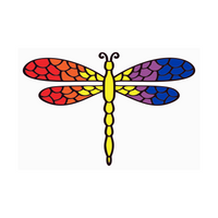 Waterproof Vinyl Rainbow Pride Dragonfly Sticker Decal