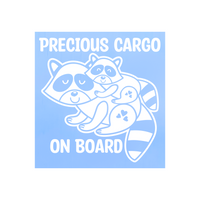 Cute Racoon "Precious Cargo On Board" Decal