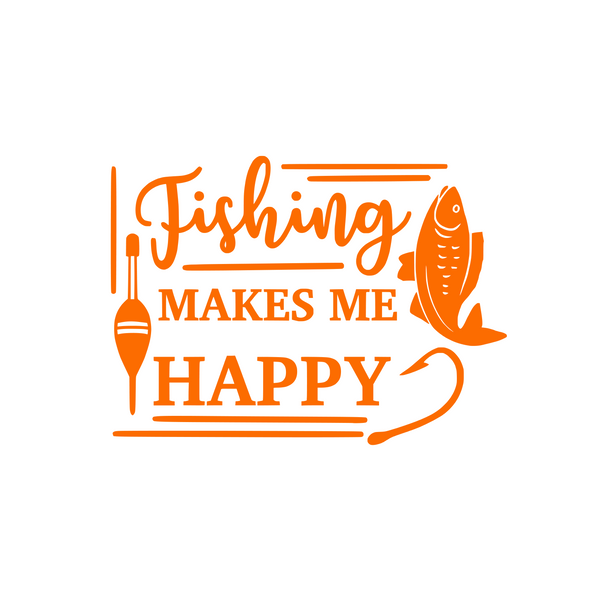 Fishing makes me Happy' Sticker | Spreadshirt